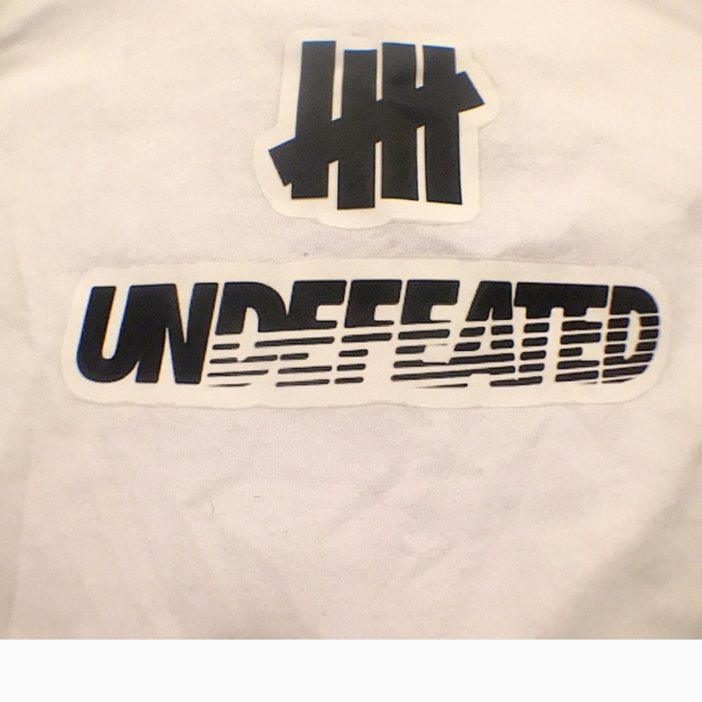 Undefeated White Tee with Black Logo